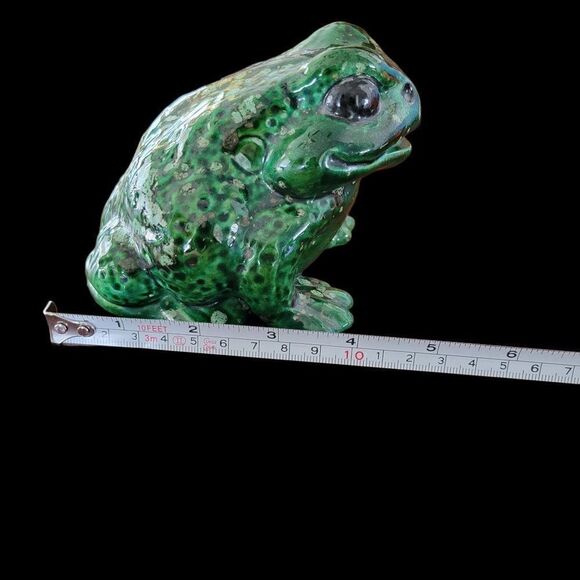 Vintage Ceramic Green Toad Atlantic Mold Decorative Accent - Picture 9 of 10